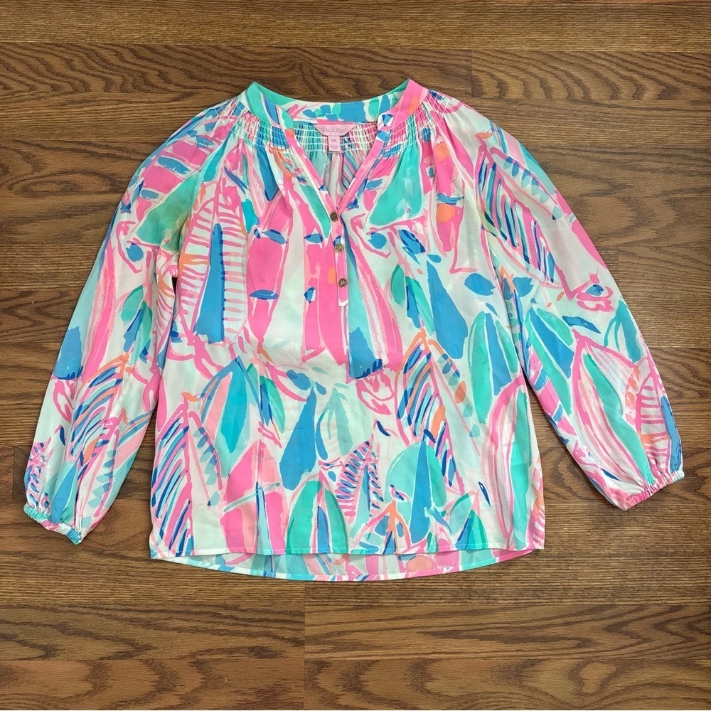 Lilly Pulitzer Elsa silk top